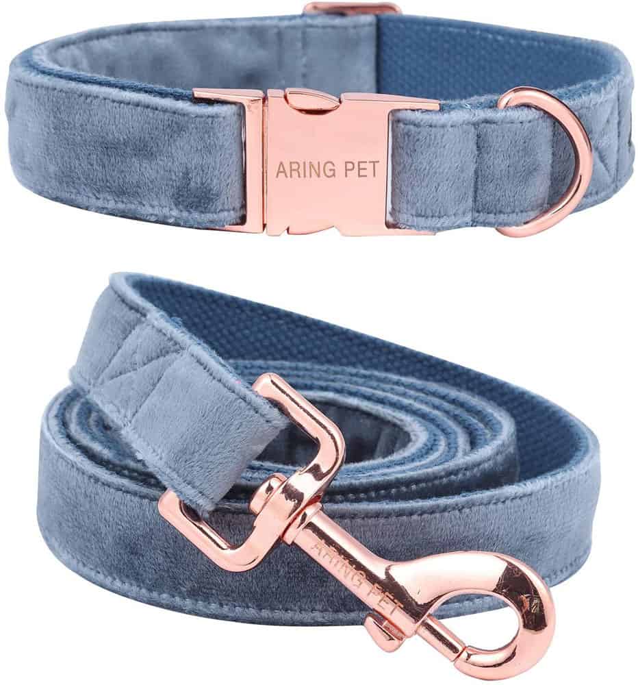 Aring-Pet-Velvet-Dog-Collar-&-Leash-Set Aring Pet Velvet Dog Collar & Leash Set