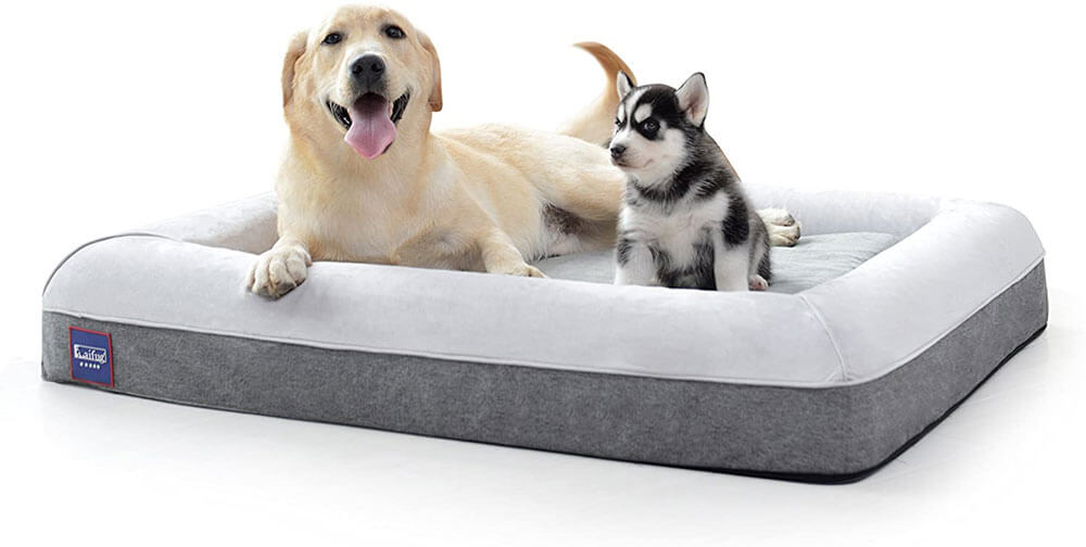 LaiFug Memory Foam Waterproof Dog Bed