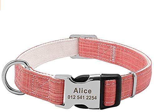 PAWID Personalised Laser Engraved Bamboo Fibre Dog Collar