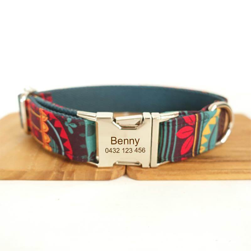 DogNation The Maya Personalised Dog Collar Handmade Laser Engraved