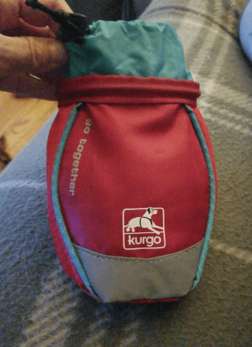 Kurgo Go Stuff-It Dog Treat Bag being tested by our review team.
