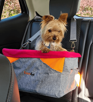 Portable Dog Car Seat Travel Carrier with Seat Belt Acopsh Dog Booster Seats for Cars red 
