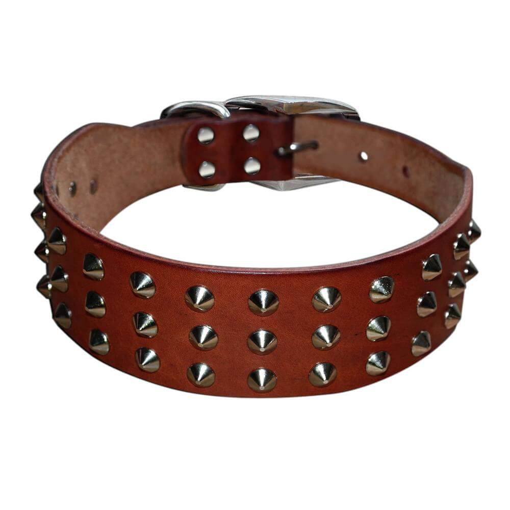studded-leather-collar-brown_1024x1024@2x image