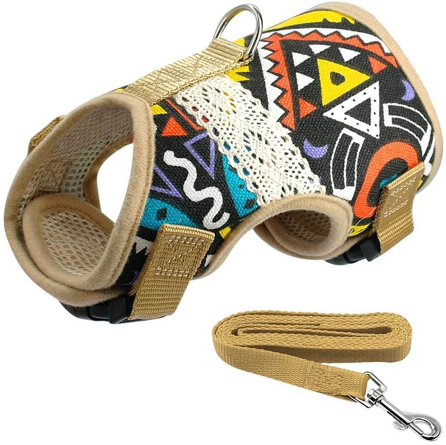 Muttitude Dog Harness & Leash Set for Small Breeds