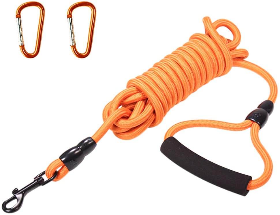 AMASENG Dog Training Leash 15ft being tested by our review team.