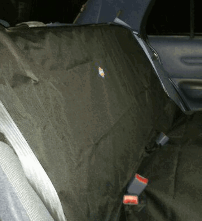 Dickies Heavy Duty Rear Bench Seat Protector being tested by our review team.
