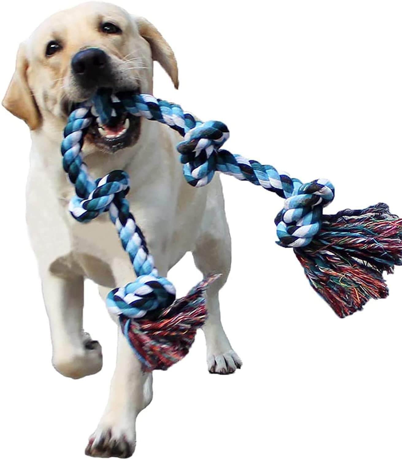 Han Shi-Pets Rope Ball Toys Chew Toys for Aggressive Interactive Chewers Tooth Cleaning Toy for Puppy Dogs 