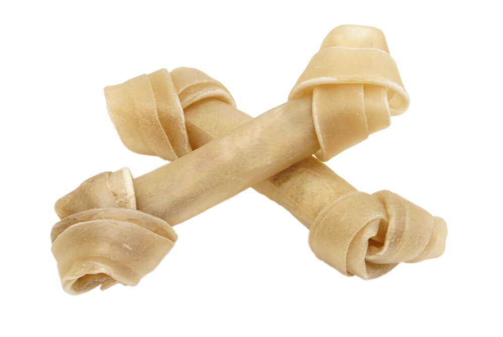 A couple of rawhide dog bones.